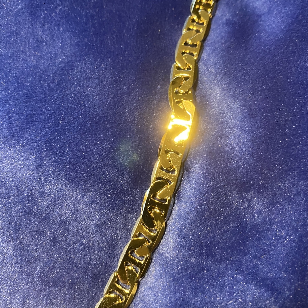 NEW 14k Gold Mariner Link Chain Necklace 30" - Picture 2 of 3